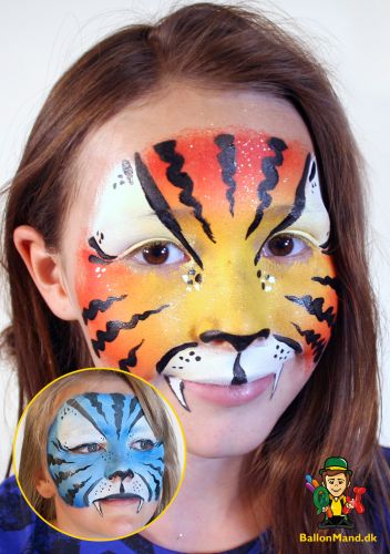 Ansigtsmaling af tiger